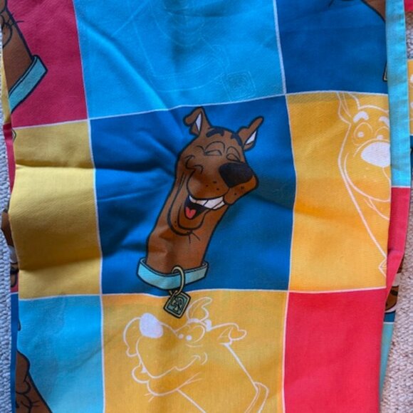 Vintage 1999 Scooby Doo Twin Sheet Set Flat/Fitted/Pillowcase Hanna Barbera 3pc - Picture 2 of 5
